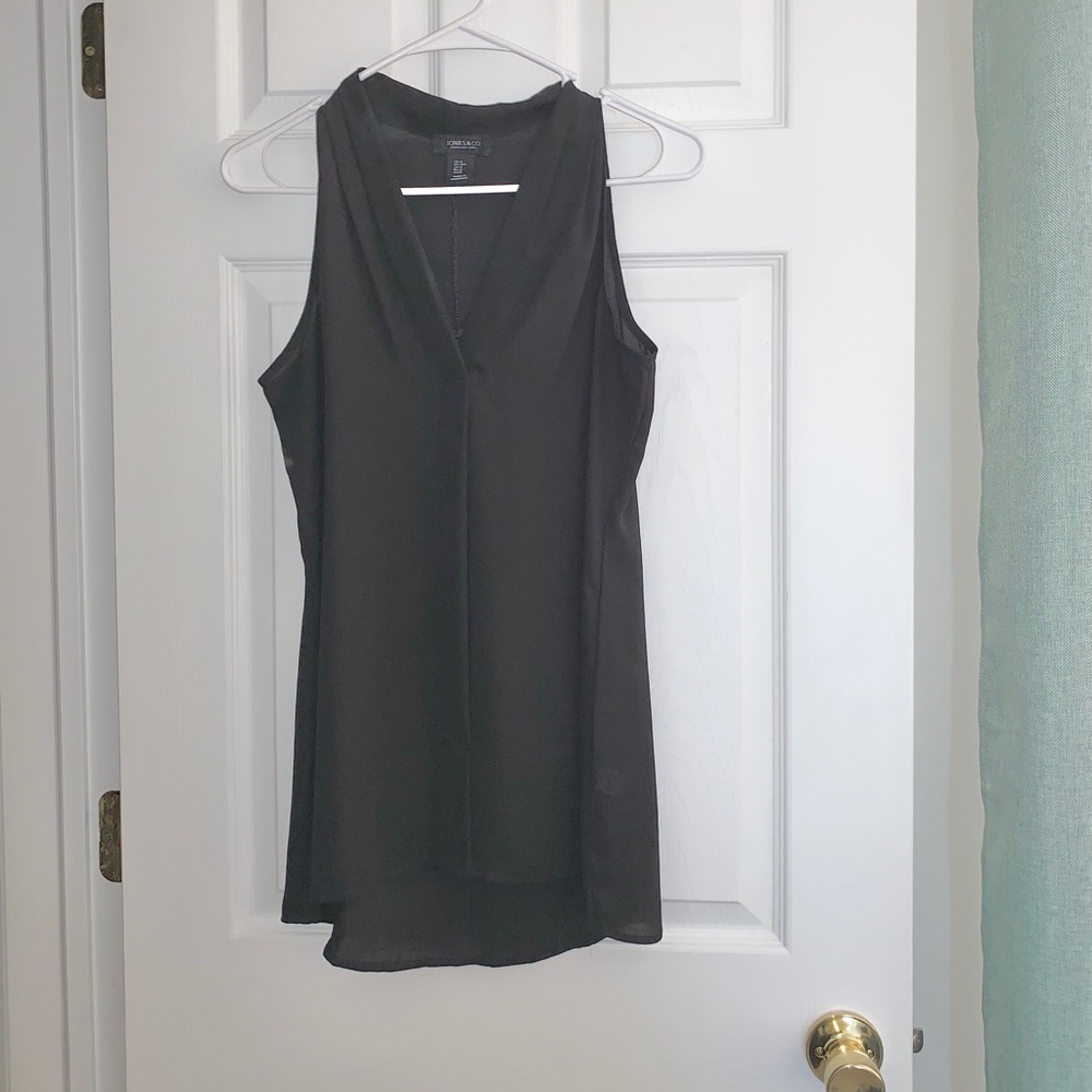 Jones NY Black sleeveless blouse